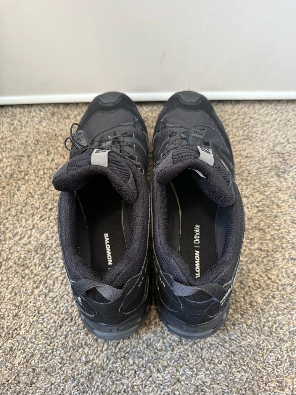 Salomon size 13 Men's Black and Gray Trail Sneakers